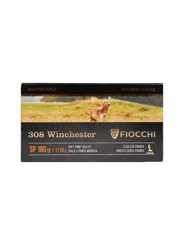 Патрон Fiocchi 7,62/51 (.308Win) полуоболочка (SP) 11,6г., 20шт., фото 1