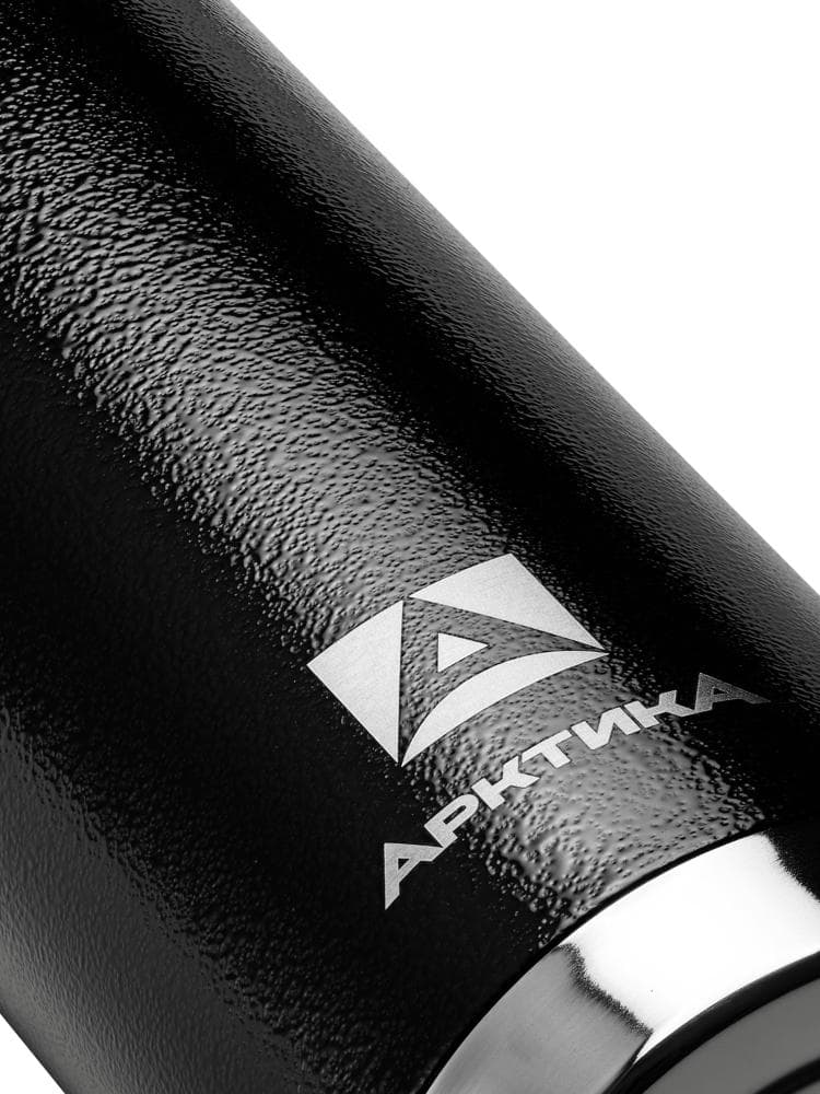 Термос «Арктика» с узким горлом и молотковой эмалью, чёрный, 0.9л, фото 3