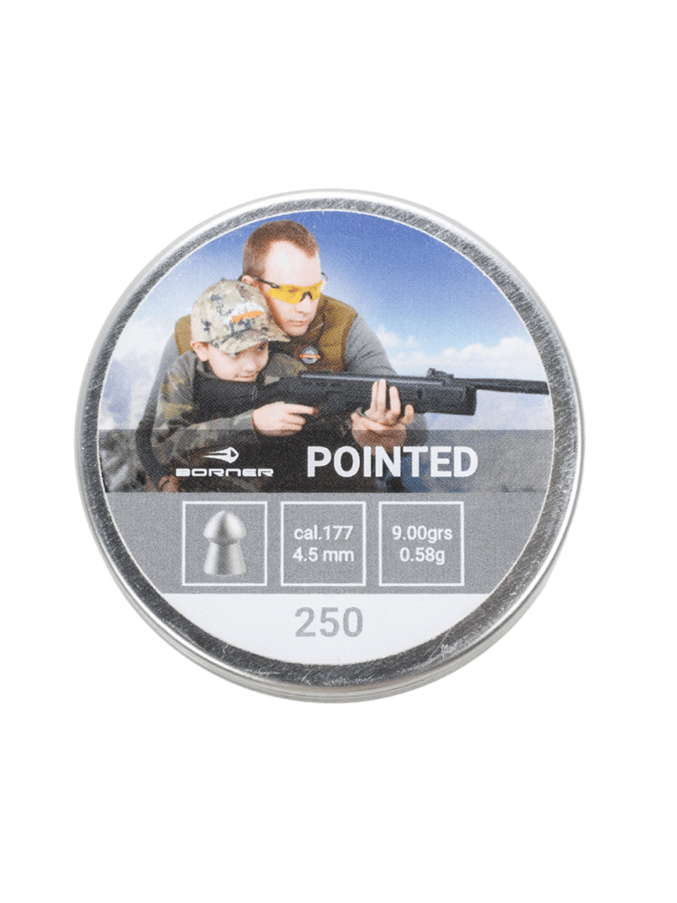 Пуля пневматическая Borner «Pointed», к. 4.5, 0.58гр., 250шт, фото 1