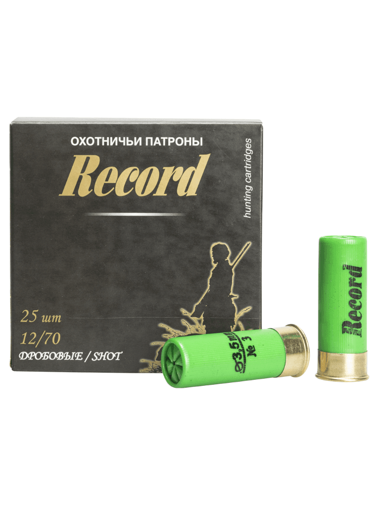 Патрон 12/70 «Рекорд NEW», №3, 34г., б/к, 25шт., фото 1