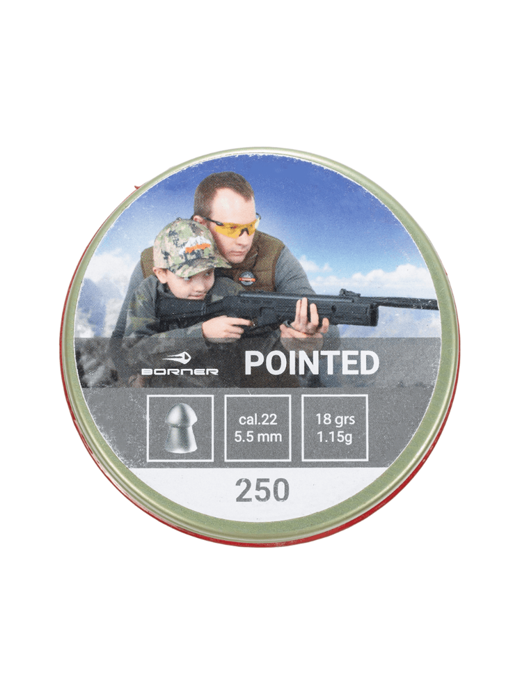 Пуля пневматическая Borner «Pointed», к. 5.5, 1.5гр., 250шт, фото 1