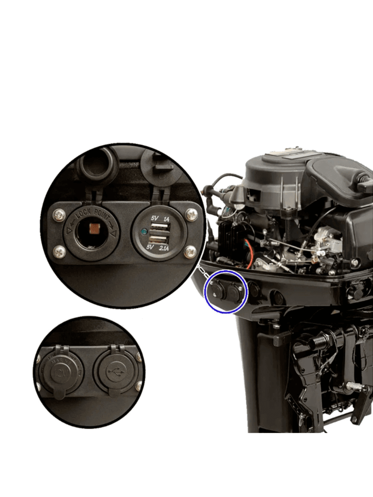 Мотор лодочный PARSUN T9.9BMS USB, фото 2