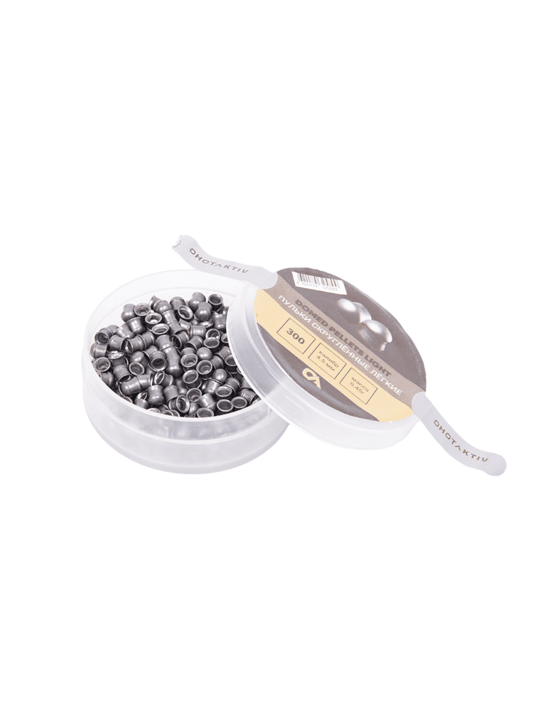 Пуля пневматическая ОхотАктив «Domed Pellets Light», к. 4.5, 0.45гр., 300шт, фото 2