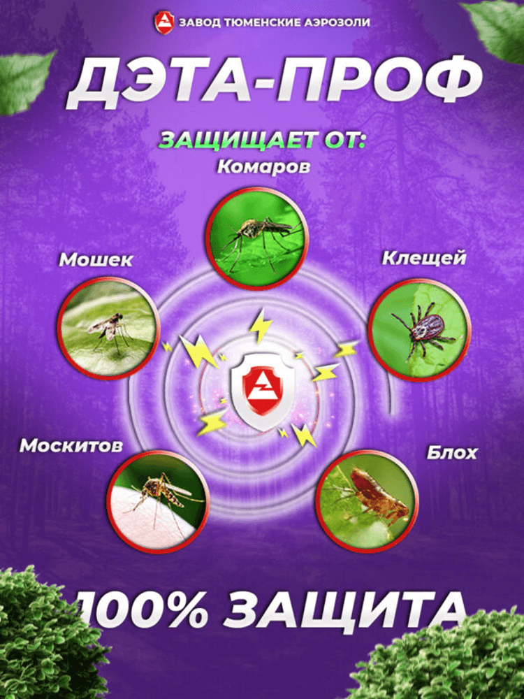Спрей «Дэта-проф» для защиты от насекомых, 100мл, фото 2