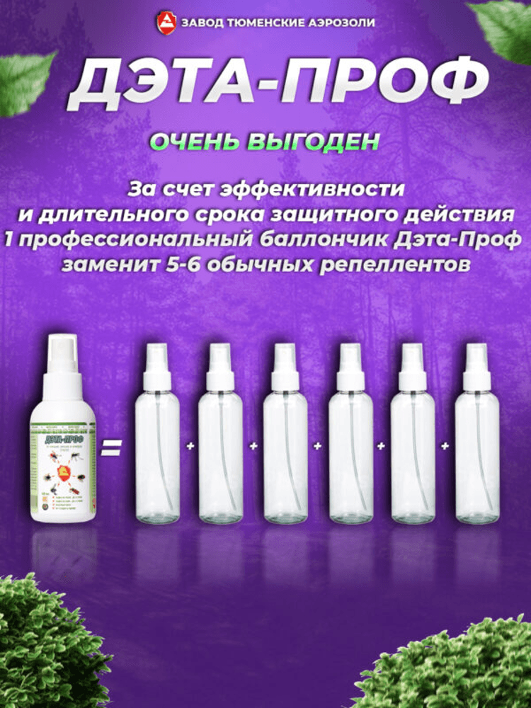 Спрей «Дэта-проф» для защиты от насекомых, 100мл, фото 4