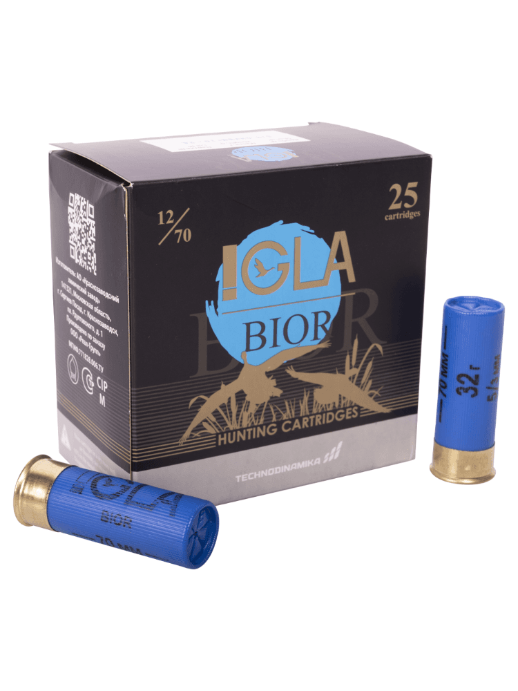 Патрон Igla 12/70 «Игла-BIOR» №5 32гр., 25шт., фото 1