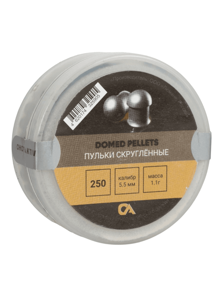 Пуля пневматическая ОхотАктив «Domed Pellets», к. 5.5, 1.1гр., 250шт, фото 1