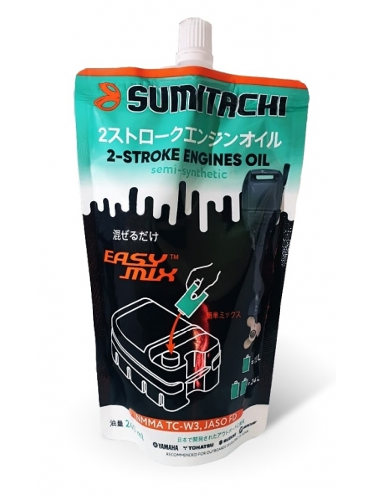 Масло SUMITACHI 2-STROKE ENGINES OIL TC-W3, 0,24л, фото 1