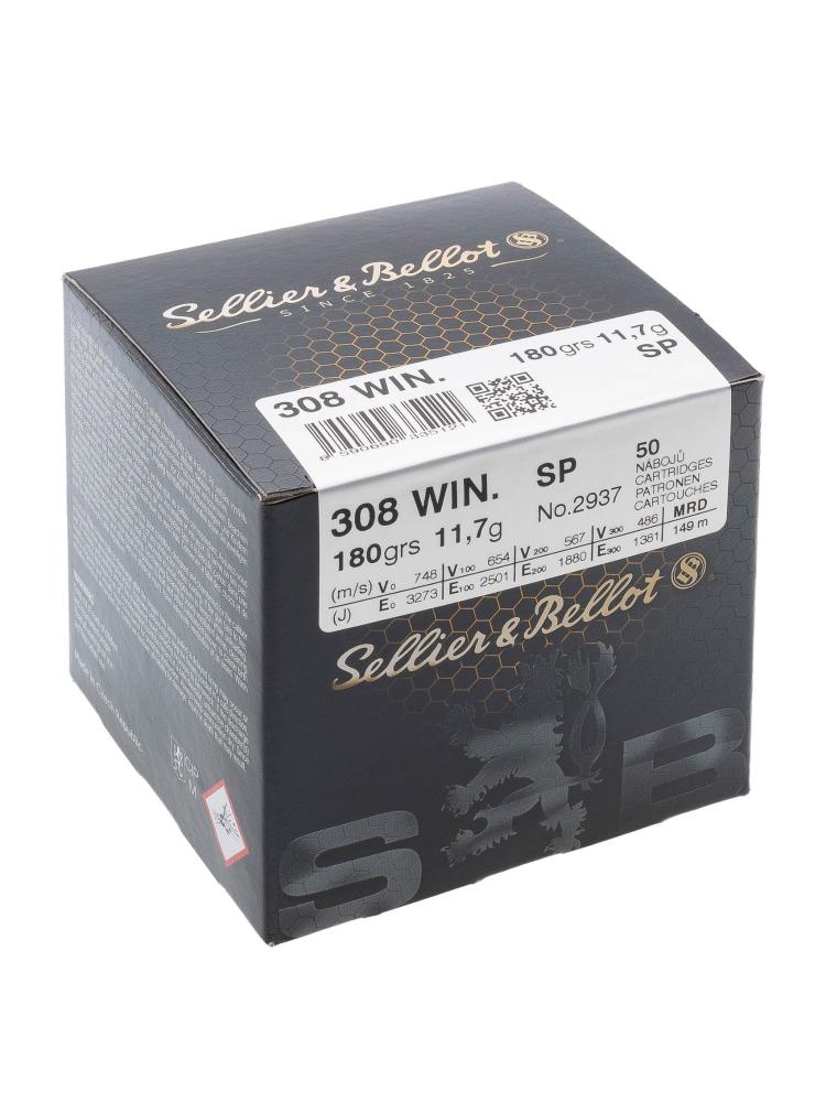 Патрон .308 WIN «Sellier&Bellot» SP (BULC PACKING BOX) 11.7г., 50шт., фото 1