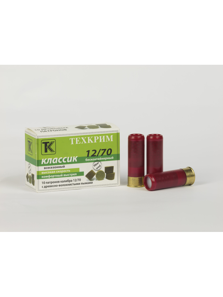 Патроны Техкрим 12/70 «Классик» №3 б/к, 36гр., 10шт, фото 1