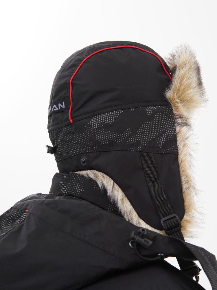 Шапка ушанка «Reflect» волк, Чёрный - 56-58, фото 5