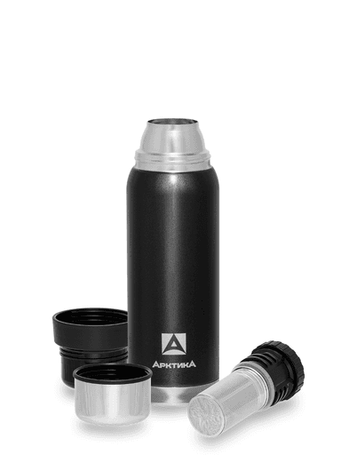 Термос «Арктика» с ситечком и молотковой эмалью, чёрный, 0.75л f4f7775ccdf0cbfde1d1392c2305c03c_изображение_2026-07-20_121645136.png