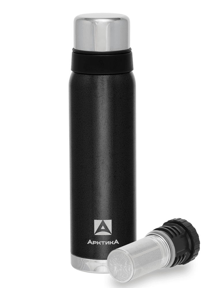 Термос «Арктика» с ситечком и молотковой эмалью, чёрный, 0.9л 6d966838dedba0ef96180507ca1b2bd4_изображение_2026-07-17_124126255.png